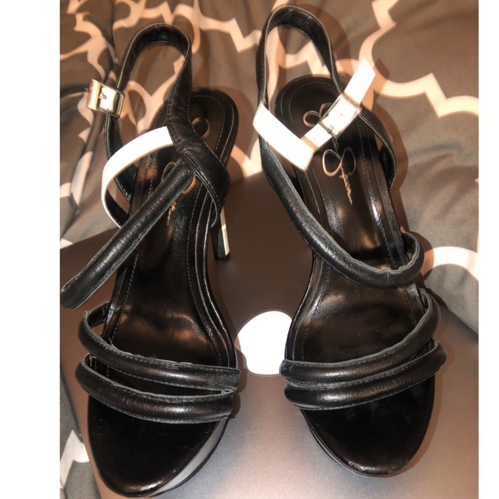 Jessica Simpson Black and White Heels